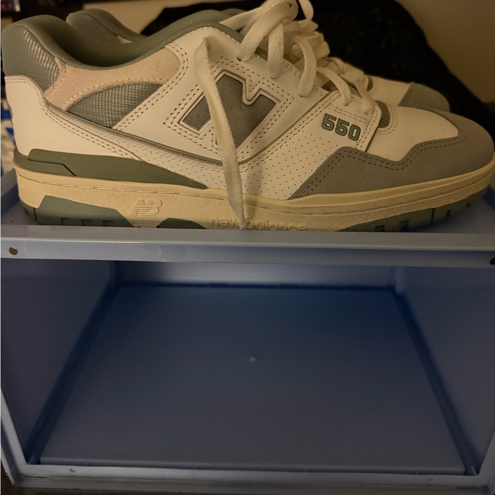 New Balance 550 White and Gray Sneakers